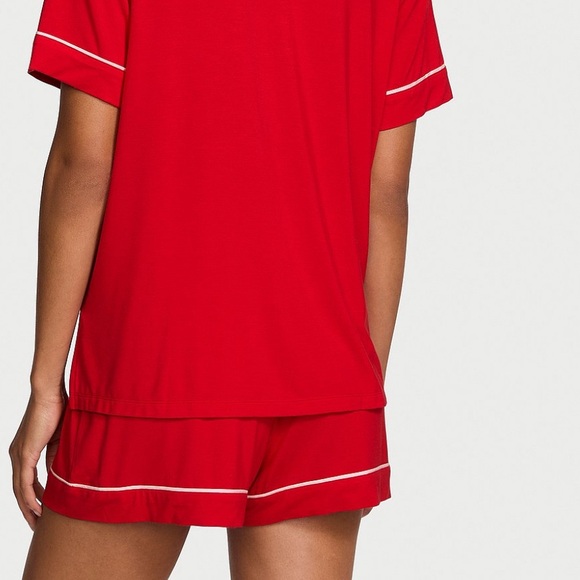 Red BOW 🎀 pajama short set • modal soft • lipstick red 💄 Perfect Gift 🎁 - Picture 5 of 13